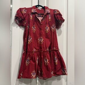 HUNTER BELL Mulberry Fleur Red Mini Dress